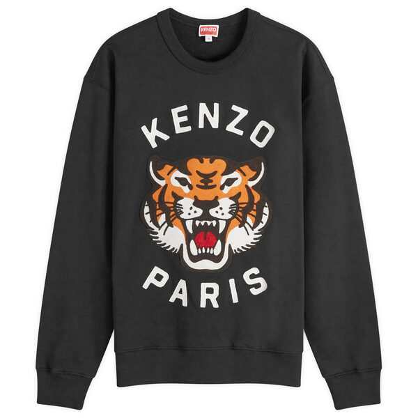 ケンゾー メンズ パーカー・スウェット アウター Kenzo Lucky Tiger Crew Sweat Black