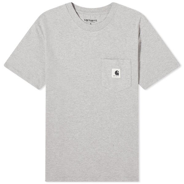 カーハート レディース Tシャツ トップス Carhartt WIP Pocket T-Shirt Grey Heather