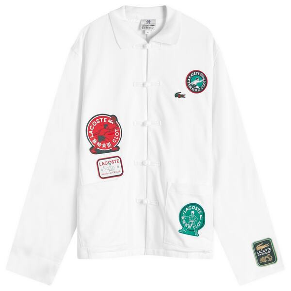 ラコステ メンズ シャツ トップス Lacoste x CLOT Patch Overshirt White