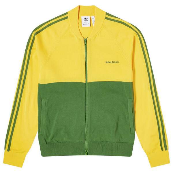 アディダス メンズ ジャケット・ブルゾン アウター Adidas x Wales Bonner N Knit Track Top Bold Gold & Crew Green