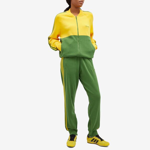 アディダス メンズ ジャケット・ブルゾン アウター Adidas x Wales Bonner N Knit Track Top Bold Gold & Crew Green