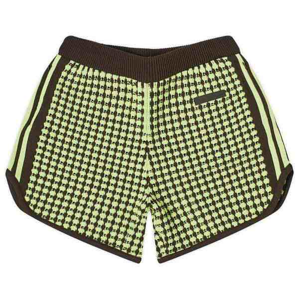 アディダス メンズ ハーフパンツ・ショーツ ボトムス Adidas x Wales Bonner Crochet Short Semi Frozen Yellow & Night Brown