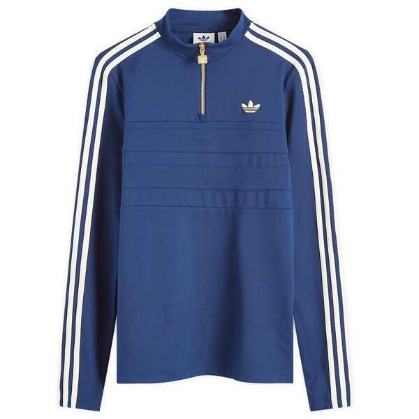 アディダス メンズ パーカー・スウェット アウター Adidas Prem Top Night Indigo