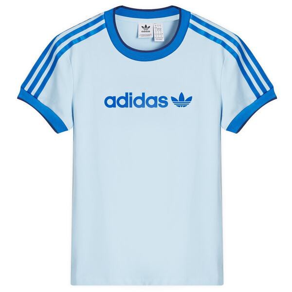 アディダス レディース Tシャツ トップス Adidas Badge Slim T-Shirt Clear Sky