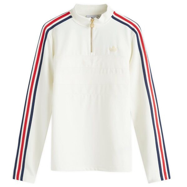 アディダス メンズ パーカー・スウェット アウター Adidas Prem Top Off White