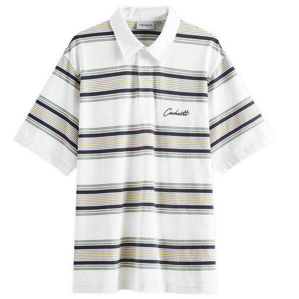 カーハート メンズ ポロシャツ トップス Carhartt WIP Gaines Short Sleeve Rugby Polo Shirt Wax