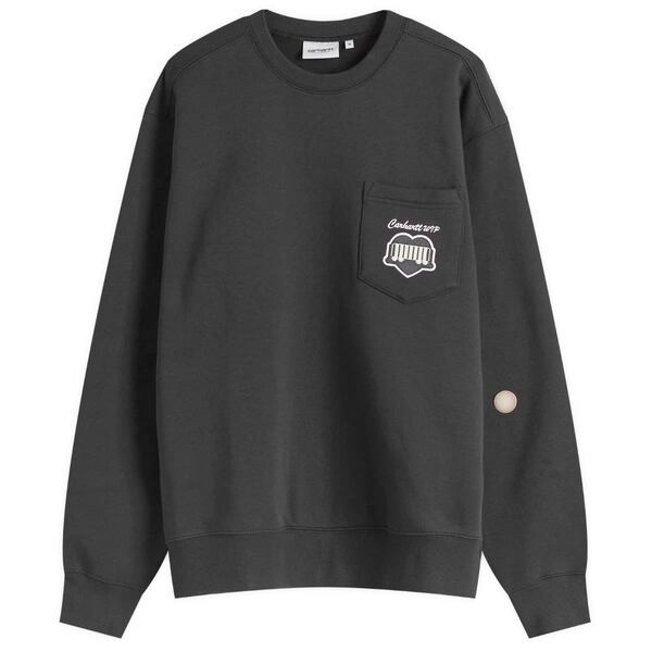 カーハート メンズ パーカー・スウェット アウター Carhartt WIP Heart Train Pocket Crew Sweat Blackの通販は