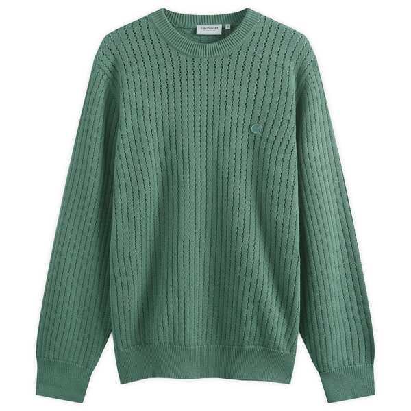 カーハート メンズ ニット・セーター アウター Carhartt WIP Caleb Fisherman Jumper Duck Green