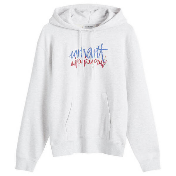 カーハート メンズ パーカー・スウェット アウター Carhartt WIP Hooded Stamp Crew Sweat Ash Heather パーカー