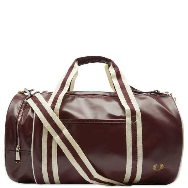 フレッドペリー メンズ ボストンバッグ バッグ Fred Perry Classic Barrel Bag Oxblood & Ecru