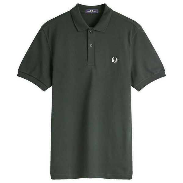 フレッドペリー メンズ ポロシャツ トップス Fred Perry Plain Polo Night Green & Snow White