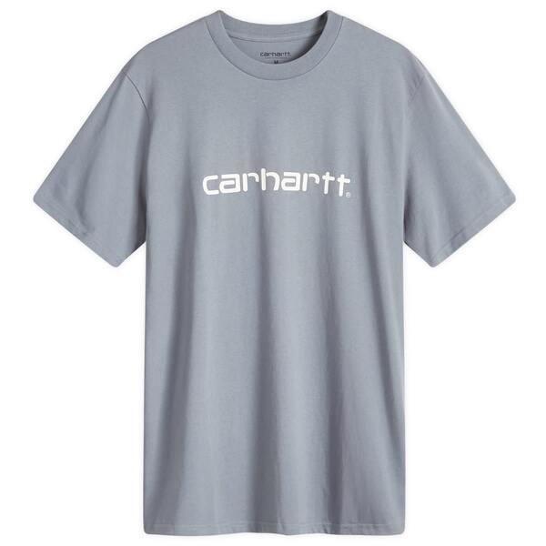 カーハート メンズ Tシャツ トップス Carhartt WIP Script T-Shirt Dove Grey & Waxの通販は
