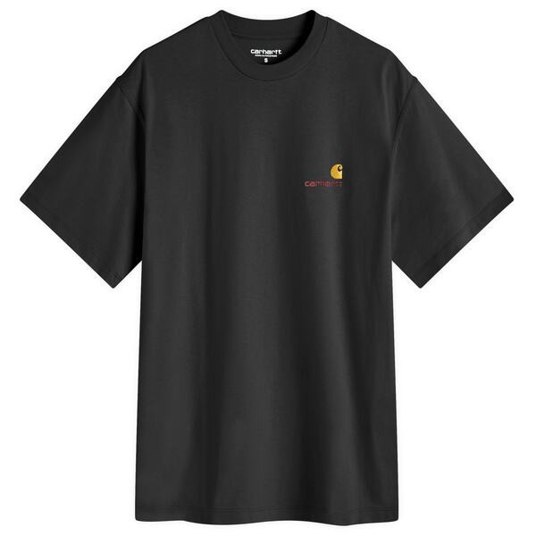 カーハート レディース Tシャツ トップス Carhartt WIP American Script T-Shirt Black