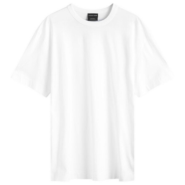 カナダグース メンズ Tシャツ トップス Canada Goose Gladstone Relaxed T-Shirt White