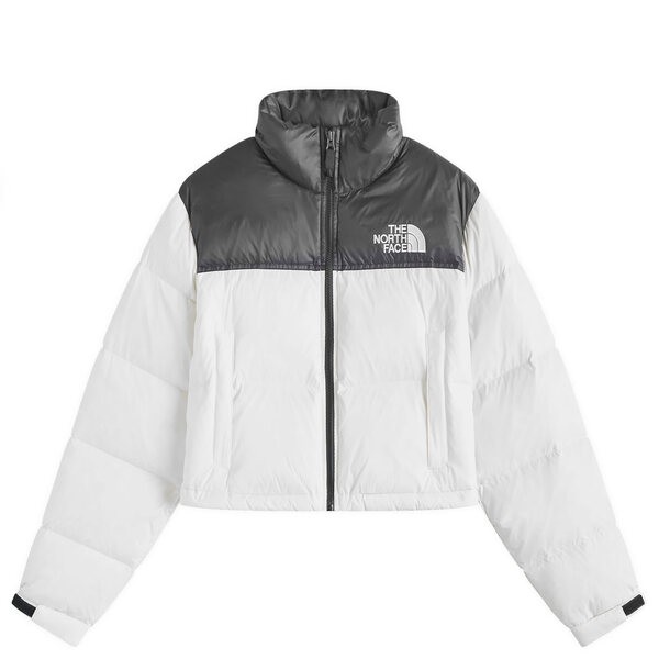 ノースフェイス レディース ジャケット・ブルゾン アウター The North Face Short Nuptse Jacket White