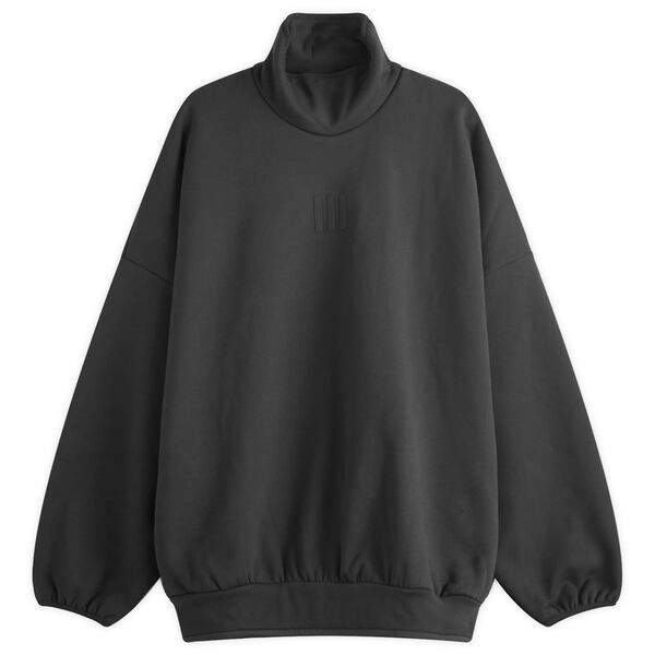 アディダス メンズ パーカー・スウェット アウター Adidas x Fear Of God Athletics Fleece Mock Sweatshirt Black