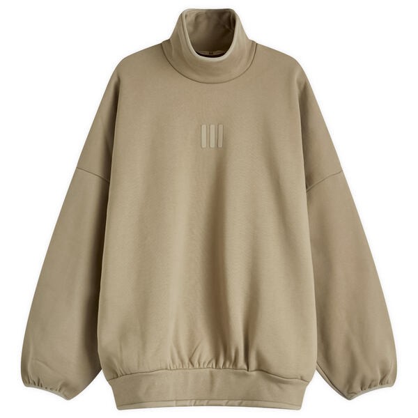 アディダス メンズ パーカー・スウェット アウター Adidas x Fear Of God Athletics Fleece Mock Sweatshirt Clay