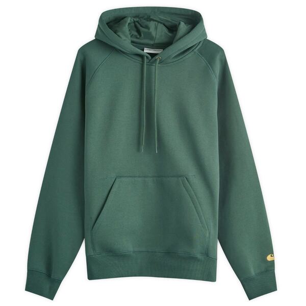 カーハート メンズ パーカー・スウェット アウター Carhartt WIP Hooded Chase Sweat Sycamore Tree & Goldの通販は