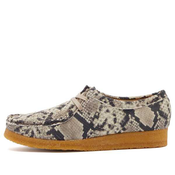 クラークス レディース スニーカー シューズ Clarks Originals Wallabee Grey Snake Leather