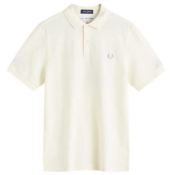 コム・デ・ギャルソン メンズ ポロシャツ トップス Comme des Garcons SHIRT x Fred Perry Back Print Polo Ecruの通販は