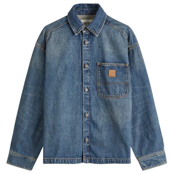 カーハート レディース ジャケット・ブルゾン アウター Carhartt WIP Lovilla Shirt Jacket Blue, Dirty Used Wash