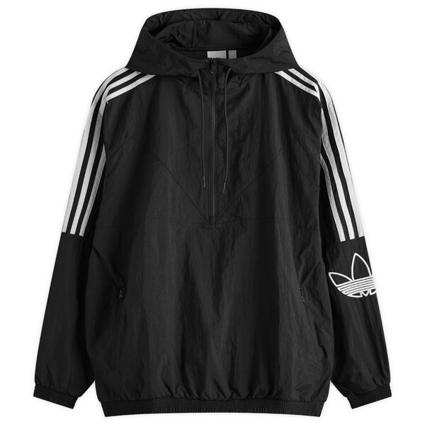 アディダス メンズ ジャケット・ブルゾン アウター Adidas Skate Classic Anorak Jacket Black