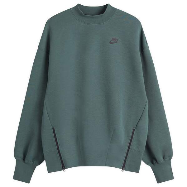 ナイキ レディース パーカー・スウェット アウター Nike Tech Fleece Oversized Crew Sweat Green & Black