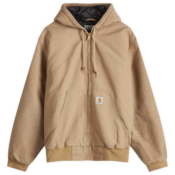 カーハート メンズ ジャケット・ブルゾン アウター Carhartt WIP OG Active Jacket Peanut Aged Canvas