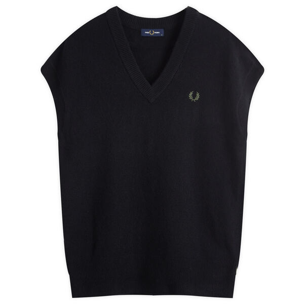 フレッドペリー メンズ ニット・セーター アウター Fred Perry Lambswool Knit Vest Blackの通販は
