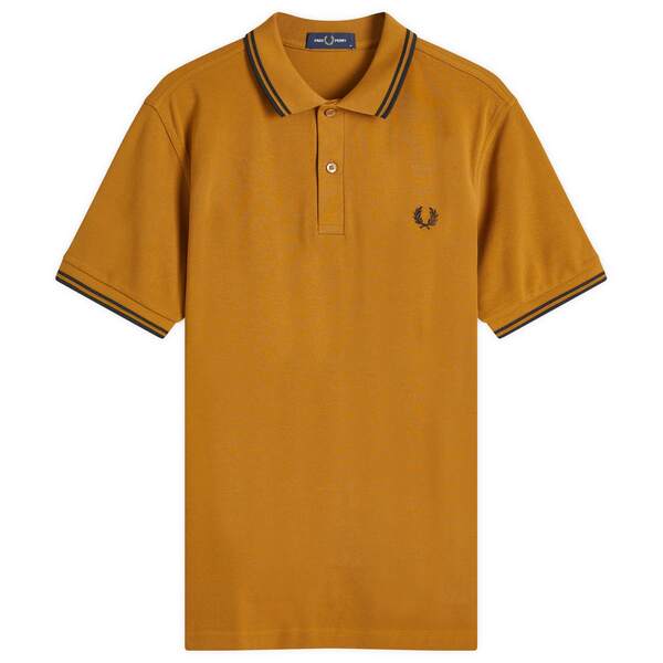 フレッドペリー メンズ ポロシャツ トップス Fred Perry Twin Tipped Polo Dark Caramel & Blackの通販は 13,490円