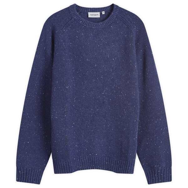 カーハート メンズ ニット・セーター アウター Carhartt WIP Anglistic Knit Jumper Speckled Air Force Blue