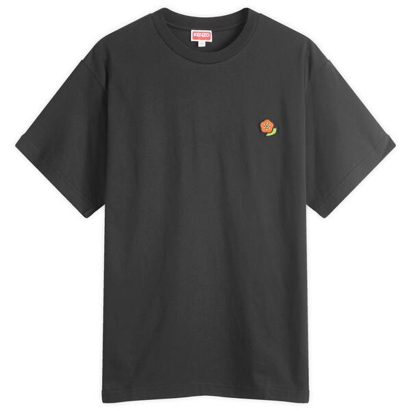 ケンゾー メンズ Tシャツ トップス Kenzo Pop Crest Embroidered Classic T-Shirt Black