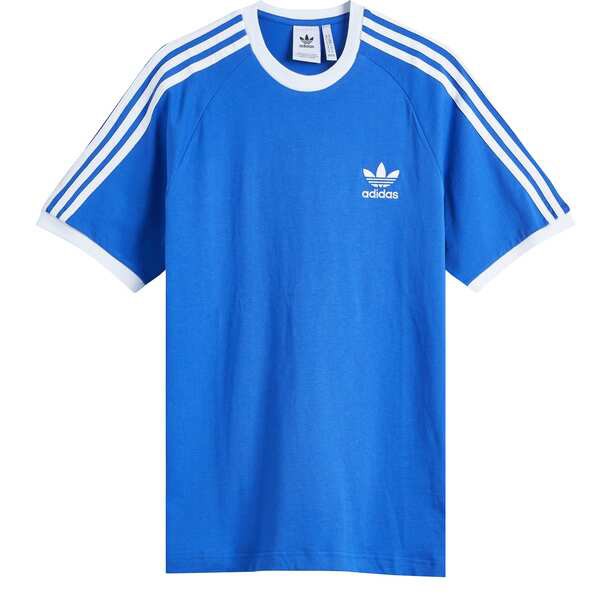 アディダス メンズ Tシャツ トップス adidas 3-Stripes T-Shirt Blueの通販は