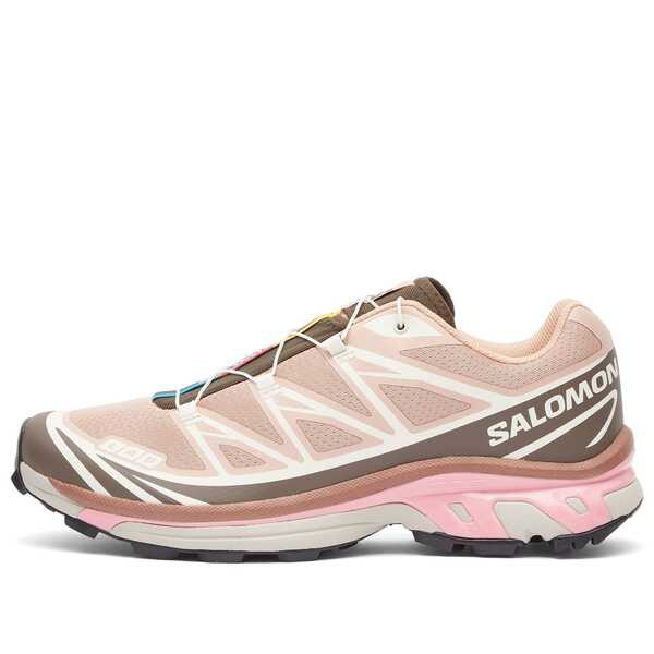 サロモン レディース スニーカー シューズ Salomon Xt-6 Sneaker Mahogany Rose, Earth Brown & Flamingo Pinkの通販は