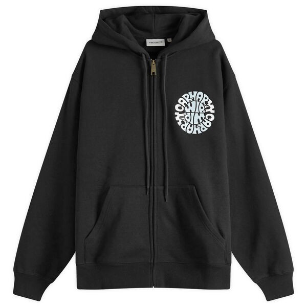 カーハート メンズ ジャケット・ブルゾン アウター Carhartt WIP Hooded Jazzy Sweat Jacket Black & Air Sky