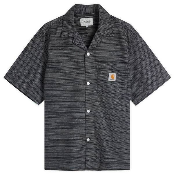 カーハート メンズ シャツ トップス Carhartt WIP Short Sleeve Gellar Shirt Black