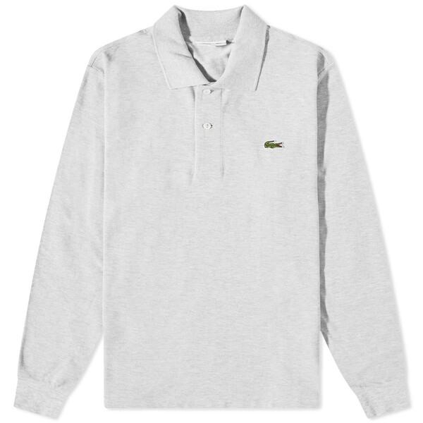 ラコステ メンズ ポロシャツ トップス Lacoste Long Sleeve Classic Pique Polo Silver Marl