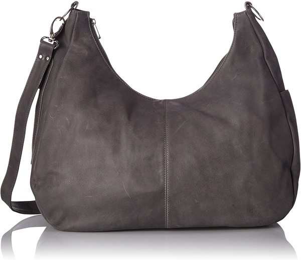 ピエル レザー メンズ ショルダーバッグ バッグ Piel Leather Large Crossbody/Hobo Shoulder Bag Charcoal