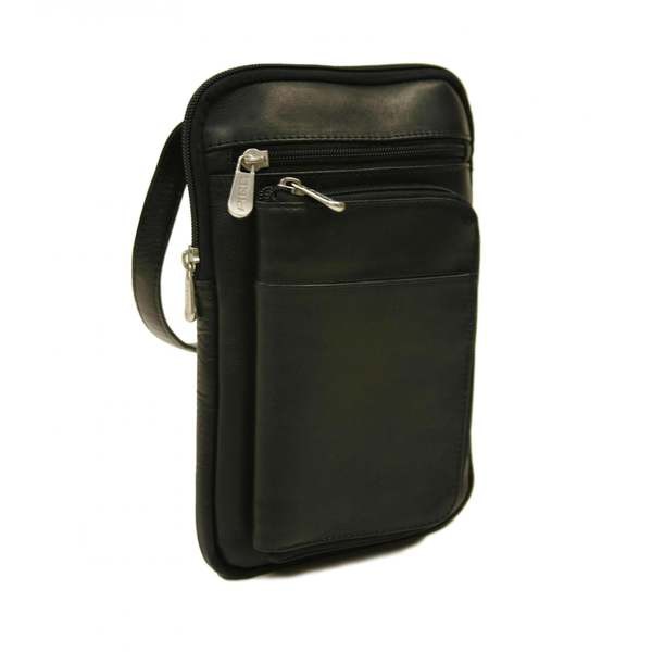 ピエル レザー メンズ ショルダーバッグ バッグ Piel Leather Hanging Travel Organizer Black