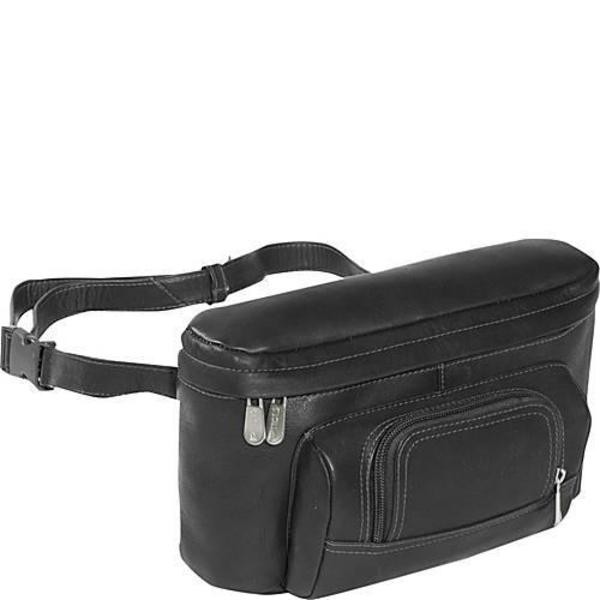 ピエル レザー メンズ ボディバッグ・ウエストポーチ バッグ Piel Leather Carry-All Waist Bag Black