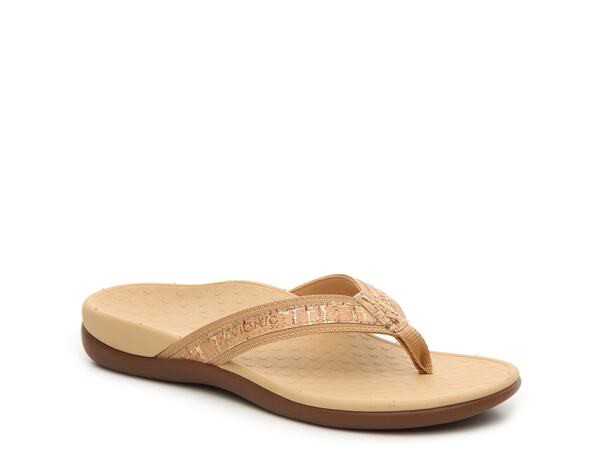 バイオニック レディース サンダル シューズ Tide II Flip Flop Gold Cork