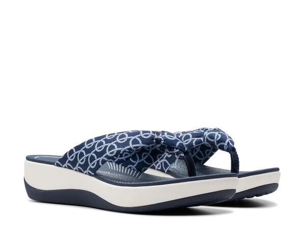 クラークス レディース サンダル シューズ Cloudsteppers Arla Glison Wedge Sandal Navy