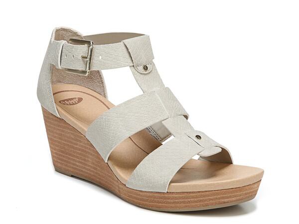 ドクター・ショール レディース サンダル シューズ Barton Wedge Sandal Grey Snake Print