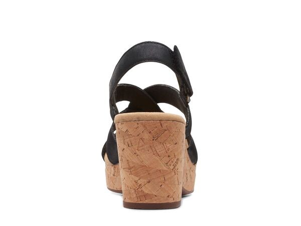 クラークス レディース サンダル シューズ Giselle Beach Wedge Sandal Black