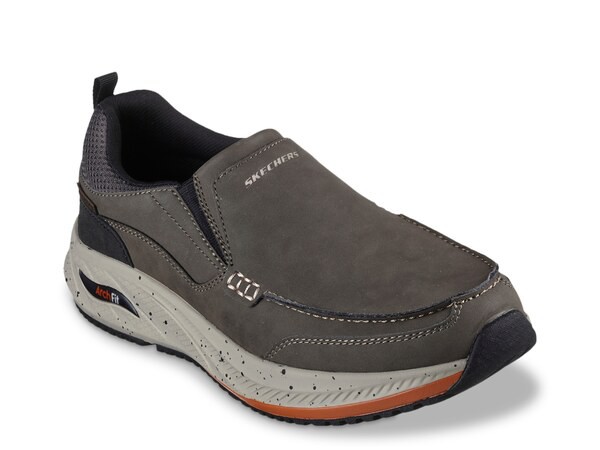 スケッチャーズ メンズ スリッポン ローファー シューズ Arch Fit Amont Gorson Slip On Sneaker Men S Greyの通販はau Pay マーケット Revida