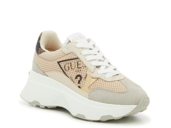 ゲス レディース スニーカー シューズ Calebb Sneaker Medium Natural Beige/Greyの通販は
