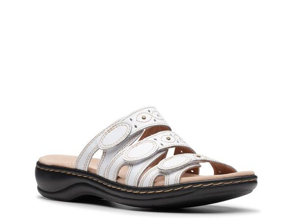 クラークス レディース サンダル シューズ Leisa Cacti Q Sandal White Leatherの通販は