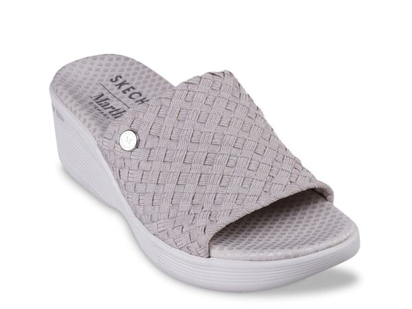 スケッチャーズ レディース サンダル シューズ Pier Lite Bamboo Wedge Sandal Greyの通販は 16,644円