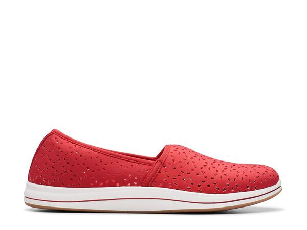 クラークス レディース スリッポン・ローファー シューズ Cloudsteppers Breeze Emily Slip-On Red