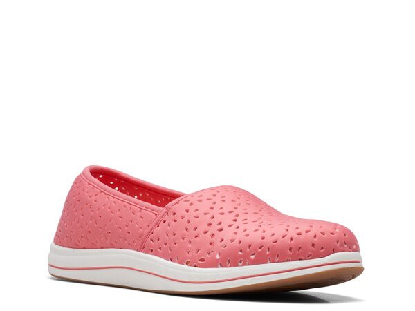 クラークス レディース スリッポン・ローファー シューズ Cloudsteppers Breeze Emily Slip-On Fuchsia